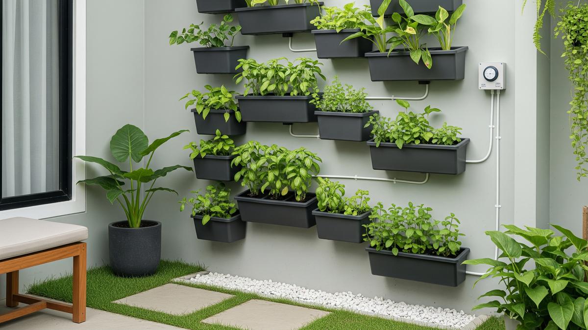 9 Desain Kebun Vertikal Otomatis yang Bisa Ditinggal Liburan, Solusi Tanaman Tetap Subur