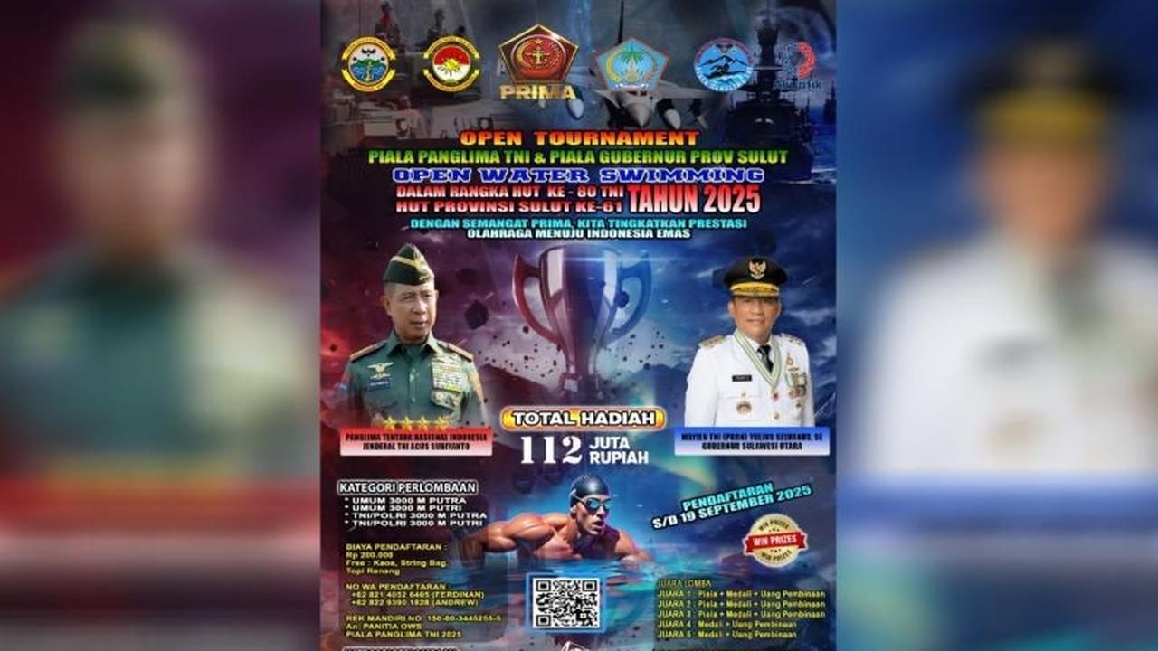 Siap-siap! Open Water Swimming Manado 2025 Digelar Kodaeral VIII dengan Total Hadiah Rp112 Juta
