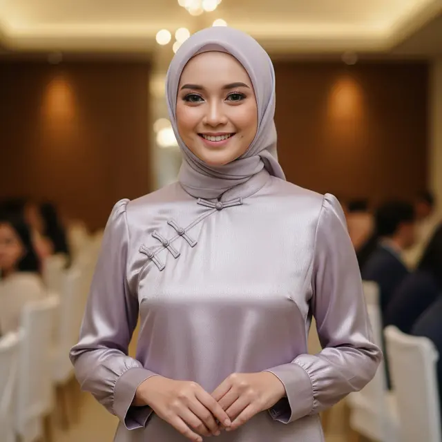 Baju Lebaran Blouse Kancing Cheongsam