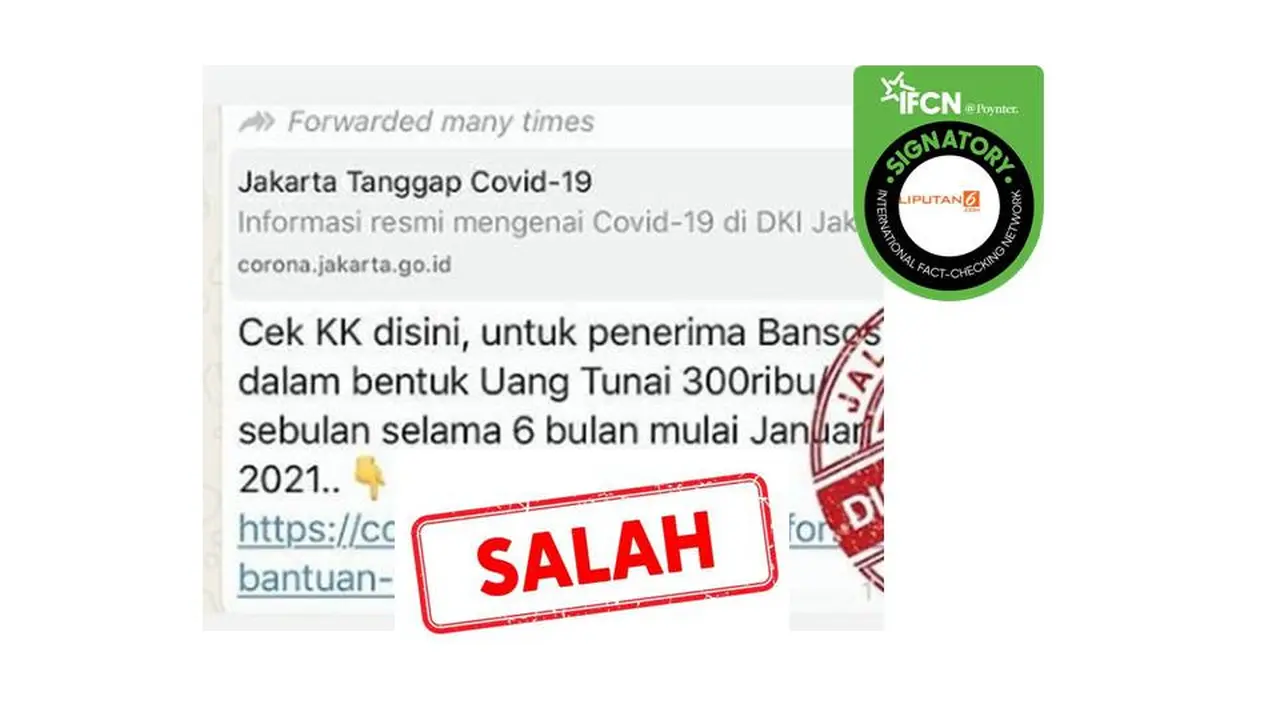 Cek Fakta daftar penerima bantuan sosial warga DKI Jakarta