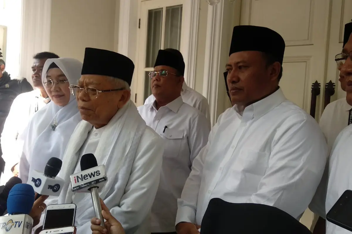 Calon wakil presiden Ma'ruf Amin, masih melakukan aktifitas seperti biasa di kediamannya, di Jalan Situbondo, Menteng, Jakarta.