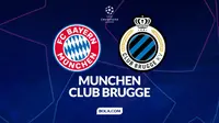 Cover prediksi&nbsp;Bayern Munchen vs Club Brugge - Liga Champions. (Bola.com/Gregah Nurikhsani)
