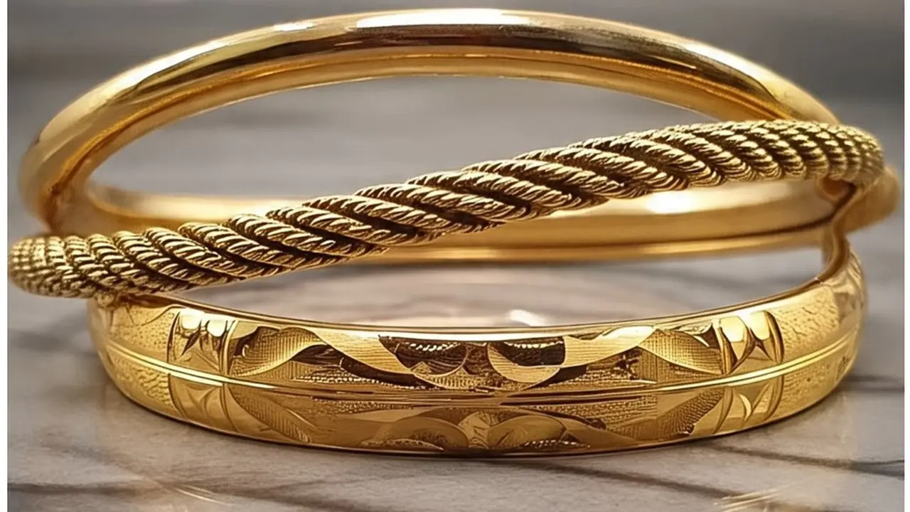 Desain gelang emas minimalis (Sumber Gambar: AI)