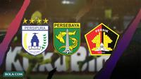 Klub dengan gelar juara liga terbanyak: Persipura Jayapura, Persebaya Surabaya dan Persik Kediri. (Bola.com/Dody Iryawan)