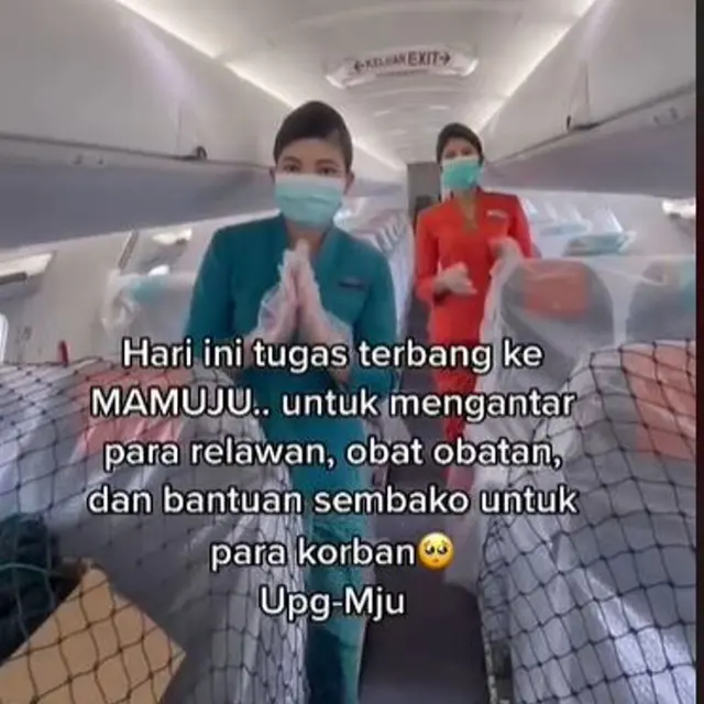 Pengalaman Haru Pramugari Bawa Penumpang Korban Gempa Mamuju