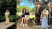 Baru-baru ini liburan ke Bali Zoo bersama sang ibu, Natasha Wilona tampil kasual dengan striped crop top, shorts pants, dan sneakers. [Foto: IG/natashawilona12].