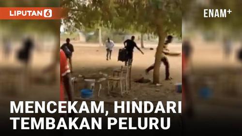 VIDEO: Detik-Detik Mahasiswa Sudan Hindari Tembakan Peluru