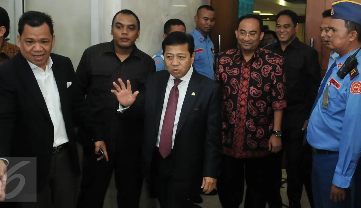 Dalam Persidangan Setya Novanto membantah isi rekaman yang dilakukannya terkait pencatutan nama Presiden dan Wakil Presiden kepada Bos PT Freeport Indonesia, Jakarta, Senin (7/12/2015). (Liputan6.com/Johan Tallo)