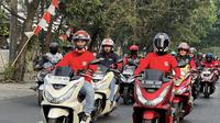 Konvoi 1.000 Bikers Honda PCX Rayakan HUT ke-79 Kemerdekaan Indonesia (ist)