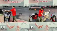 Tukang Parkir Ini Punya Teknik Unik Saat Pindahkan Motor, Netizen: Pro Abis