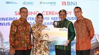 PT Bank Negara Indonesia (Persero) Tbk. atau BNI dan PT Bank Nusa Tenggara Barat atau Bank NTB Syariah berkomitmen untuk membangun kolaborasi