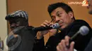 Mantan bintang dunia itu akan menjajal kekuatan bintang Indonesia seperti Bambang Pamungkas, Bejo Sugiantoro, Budi Sudarsono dan Kurniawan Dwi Yulianto, Hotel Ritz Charlton, Kuningan, Kamis (16/4/2014) (Liputan6.com/Johan Tallo). 
