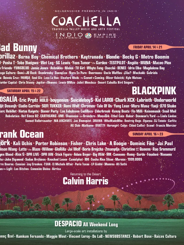 Poster Coachella 2023. (Coachella via Soompi)