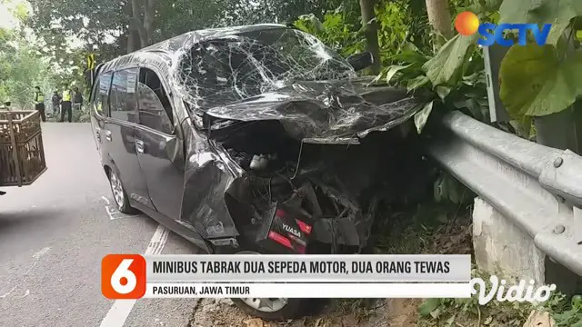 Diduga pengemudi ugal-ugalan, sebuah minibus menabrak dua pengendara motor di jalur tanjakan Kawasan Wisata Prigen, Pasuruan, Jawa Timur, Senin sore. Akibatnya, dua pengendara motor tewas, dan beberapa korban terluka.