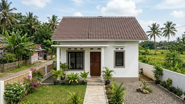 Desain Rumah Minimalis Sederhana di Desa (Foto: Gemini AI)