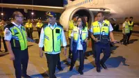 Menteri Perhubungan Budi Karya Sumadi lakukan ramp check di Terminal 3, Bandara Internasional Soekarno-Hatta, Kota Tangerang, Rabu, (11/12/2019).