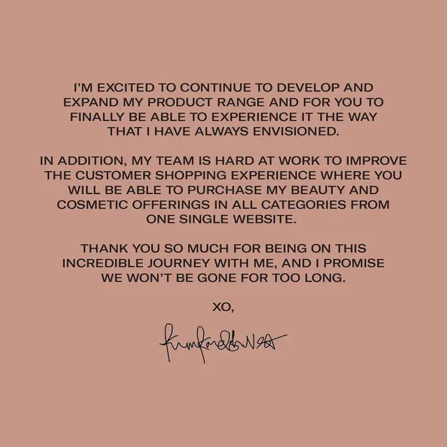 Kim Kardashian Umumkan Penutupan KKW Beauty, 1 Agustus Jadi Batas Akhir