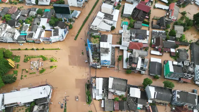 Usai Diterjang Topan Yagi, Banjir Rendam Wilayah Thailand