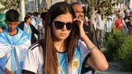 Ekspresi kekecewaan terpancar dari suporter Timnas Argentina usai tim kesayangannya dikalahkan Arab Saudi di laga perdana Grup C Piala Dunia 2022. (Bola.com/Ade Yusuf Satria)