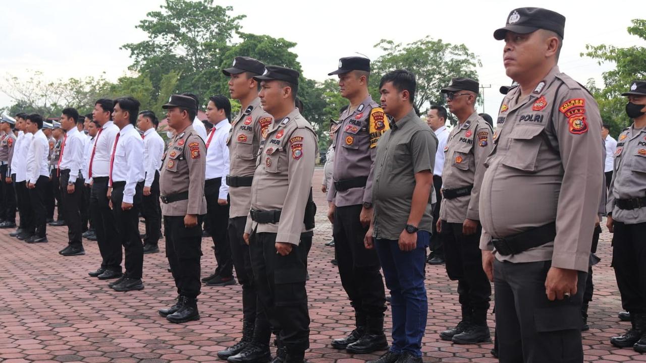 Pimpin Apel Pagi, Kapolres Rohil Ingatkan Personel Jaga Integritas dan Netralitas di Pilkada