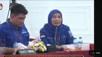 Saksi dari Demokrat, Andi Nurpati memberikan catatan keberatan saat Rapat Pleno rekapitulasi suara Pemilu pasca-Putusan MK. (Foto: Youtube KPU RI)