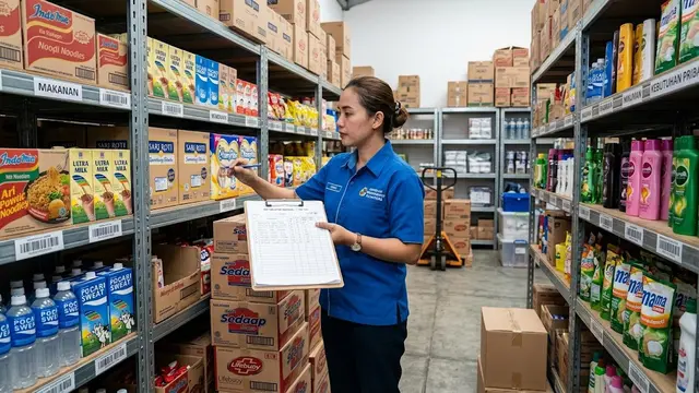 Pengecekan barang toko