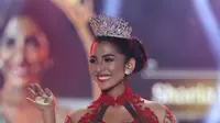 Shania Sree, dinobatkan menjadi Miss Jakarta Fair 2017 di malam grand final yang berlangsung pada Jumat, (7/7/2017). (JFK2017)