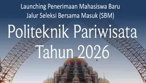 SBM Poltekpar Resmi Dibuka Kemenpar, Kuota Mahasiswa Baru 2026/2027 Capai 3.610 Orang