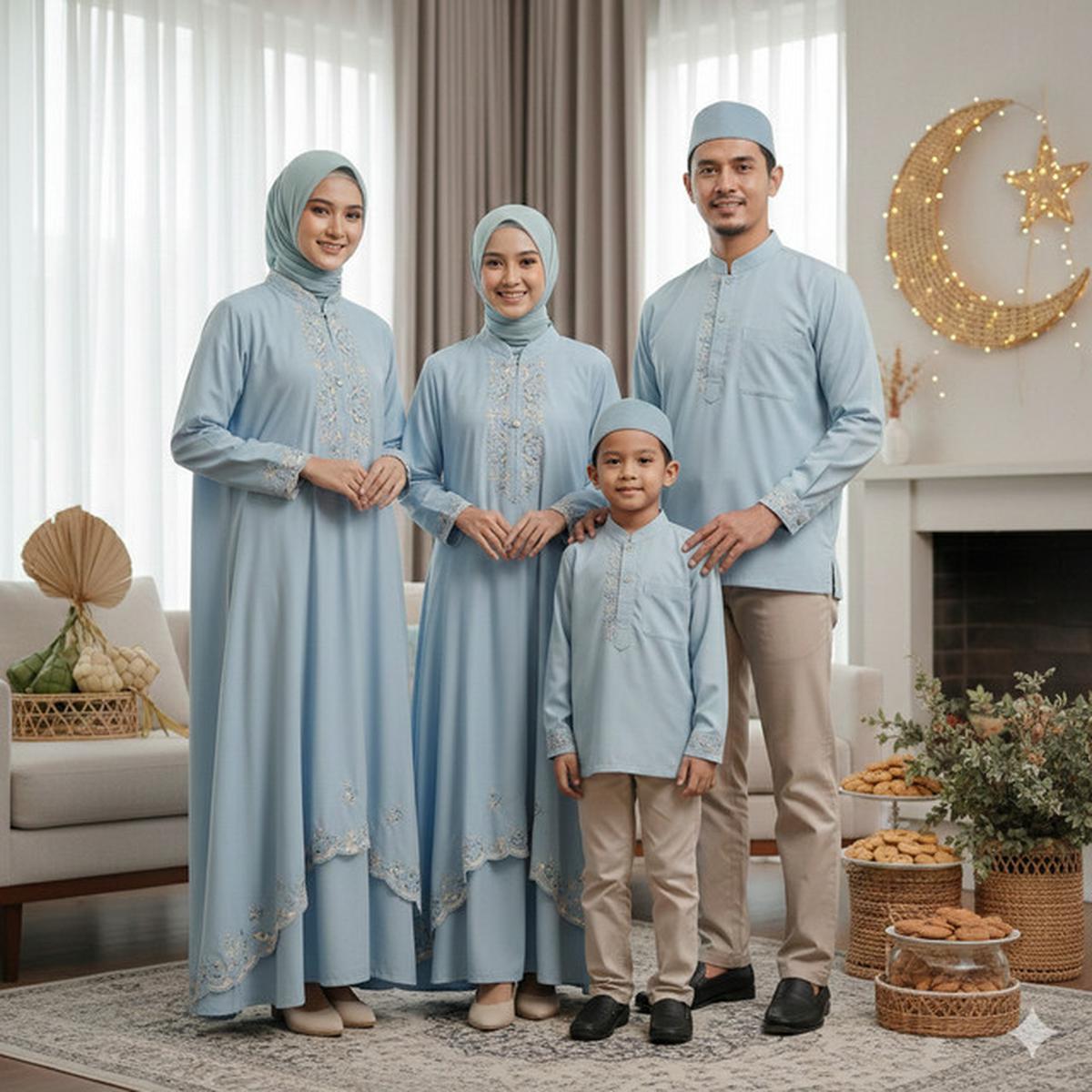 7 Outfit Couple Keluarga Lebaran 2026 Set Seragam, Tampilan Kompak dan Serasi untuk Foto Bersama
