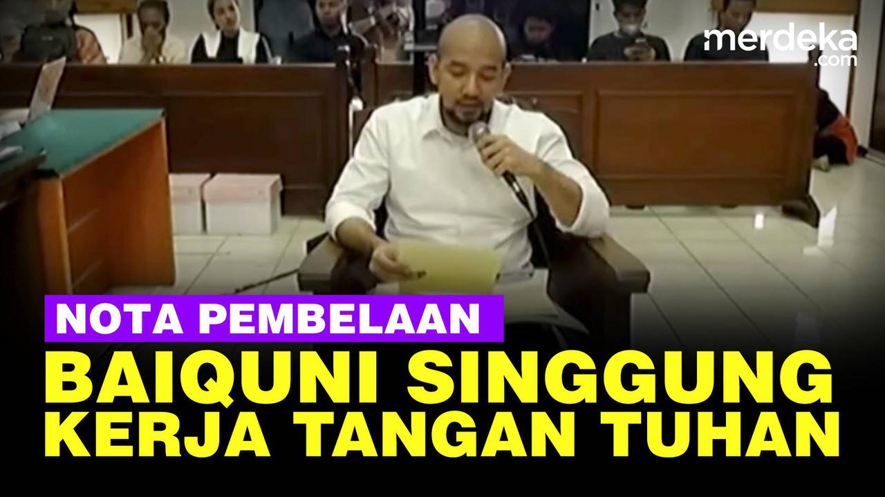 VIDEO: Pembelaan Baiquni, Singgung Niat Baik Bantu Penyidikan dan Kerja Tangan Tuhan