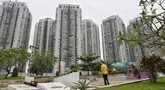 Lanskap beberapa bangunan apartemen di kawasan Jakarta Barat, Kamis (19/6/2025). (Liputan6.com/Angga Yuniar)