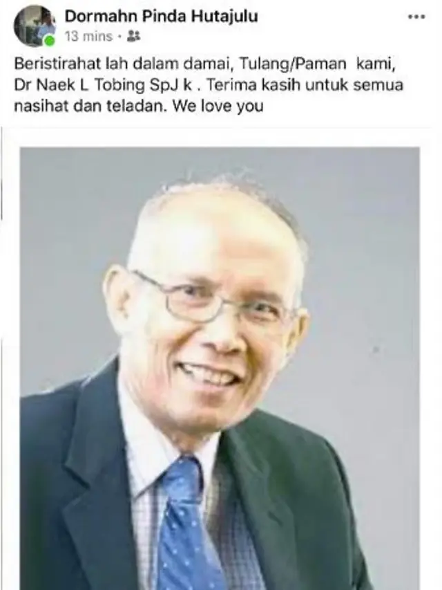 Dr Naek L Tobing (Foto: Facebook))