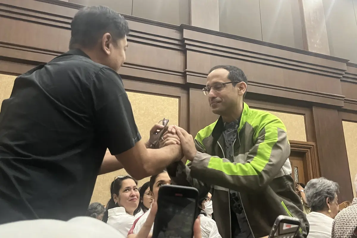 Sejumlah Artis dan Influencer Hadiri Sidang Pledoi Nadiem Makarim. (Liputan6.com/Radityo Priyasmoro)