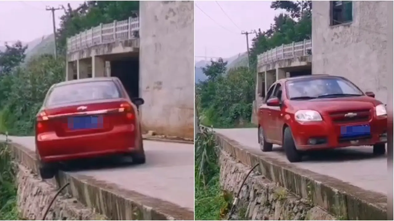 Viral Video Cara Putar Balik Mobil di Jalan Sempit, Bikin Kaget