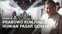 Presiden Prabowo Subianto meninjau langsung rumah di hunian Pasar Senen, Jakarta Pusat. Kompleks hunian ini salah satu program Presiden Prabowo untuk memberikan tempat tinggal yang layak.