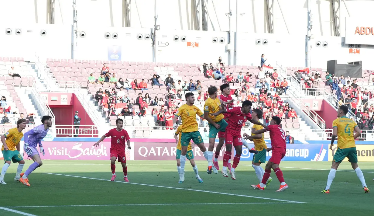 Sundulan Komang Teguh Trisnanda menjadi penentu kemenangan timnas Indonesia U-23 atas Australia U-23. (Dok: PSSI)