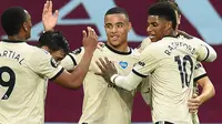 Manchester United lanjutkan tren positif dengan kalahkan Aston Villa (AFP)