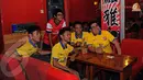 Para pendukung Arsenal juga tampak mengisi meja yang telah disediakan (Liputan6.com/Faisal R Syam).