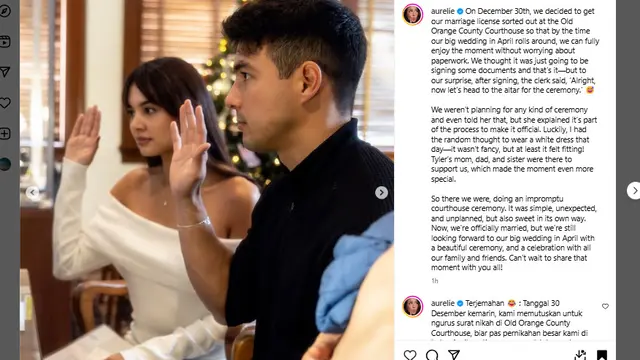 Aurelie Moeremans Resmi Dinikahi Tyler Bigenho