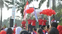 MPR menggelar acara Jalan Sehat 4 Pilar 5 Km Bersama MPR dengan garis start di komplek Gedung MPR/DPR/DPD RI, Senayan, Jakarta.