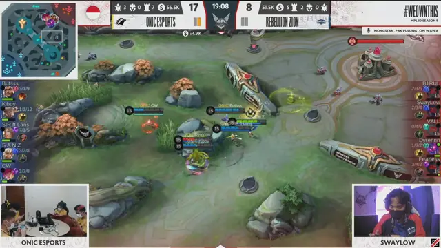 Onic Esports vs Rebellion Zion di MPL ID Season 9