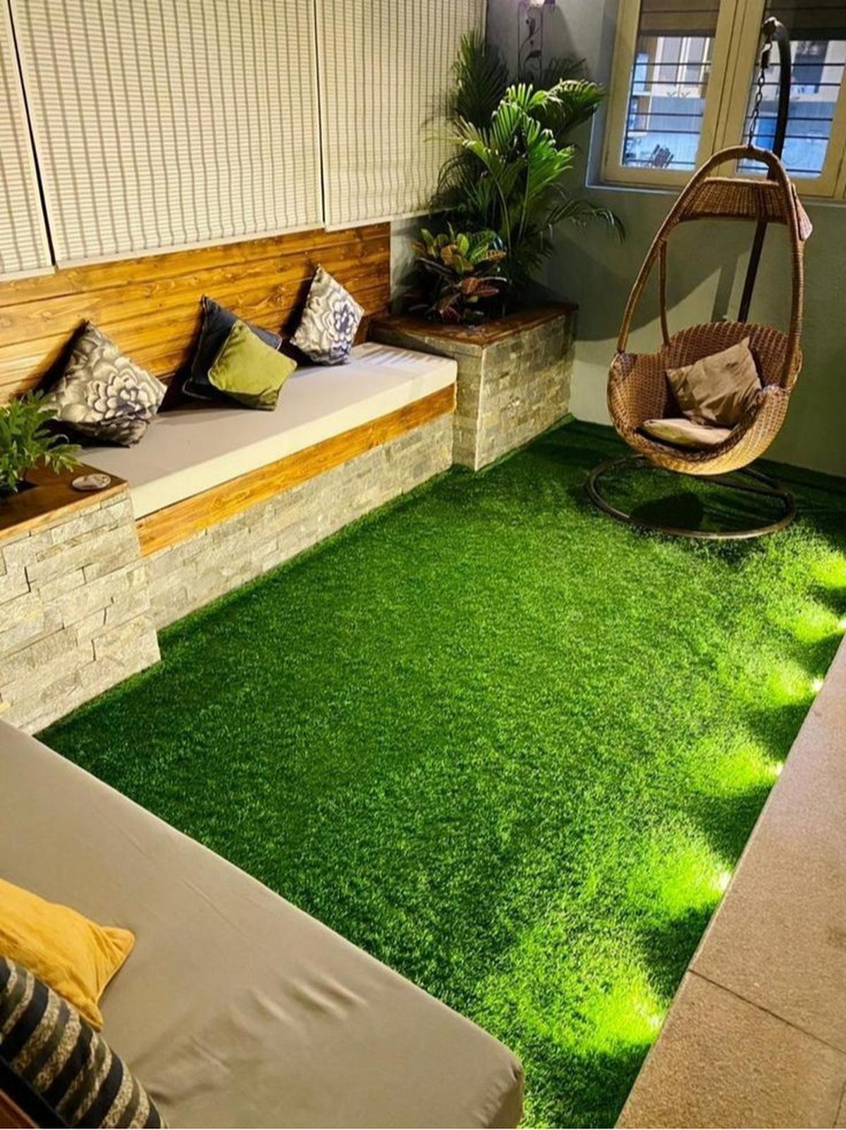 Desain Taman Rumput Sintetis
