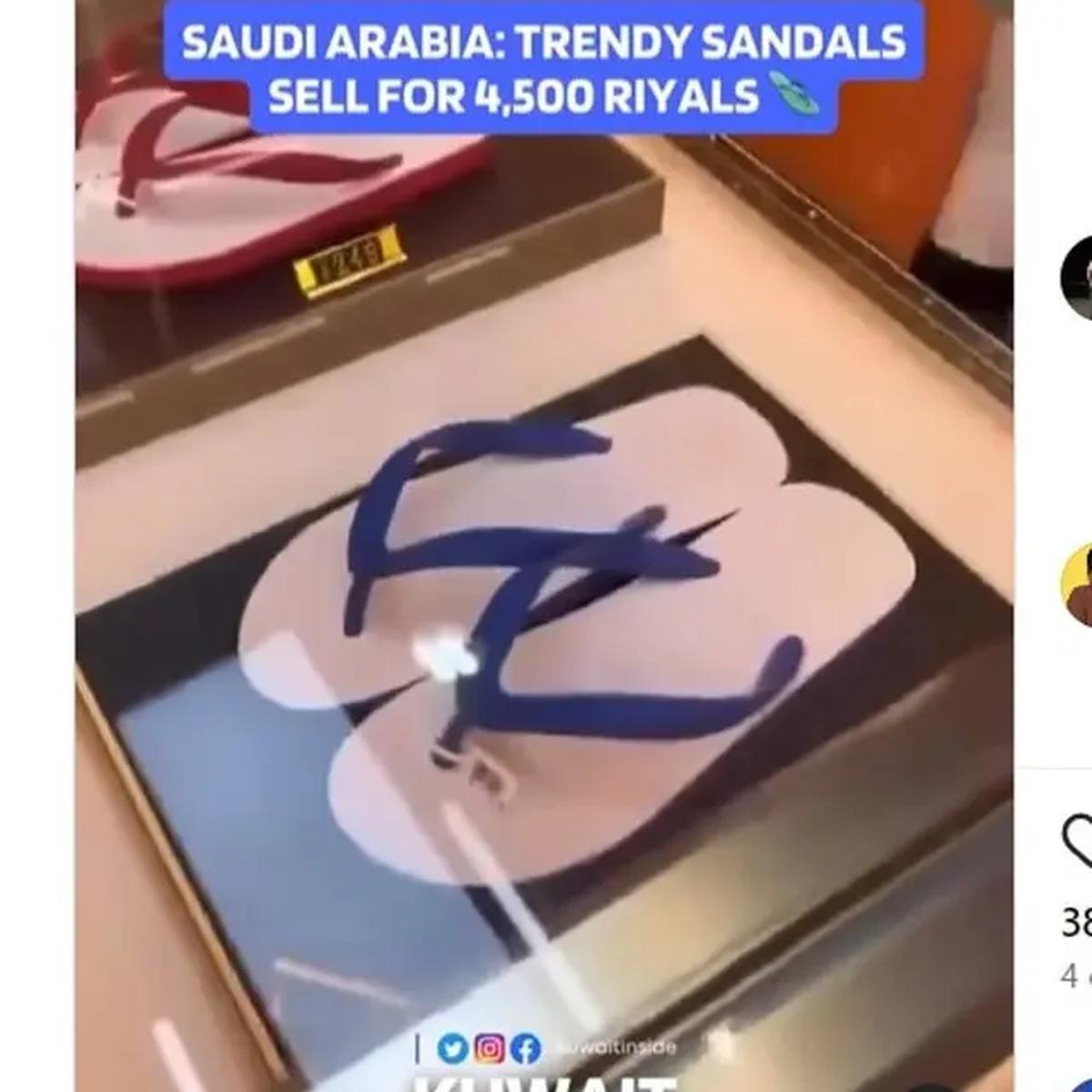 Sandal Jepit dengan Kemasan Mewah Dijual di Arab Saudi Seharga Rp19 Juta. foto: Instagram @kuwaitinside dan X @trndkw__