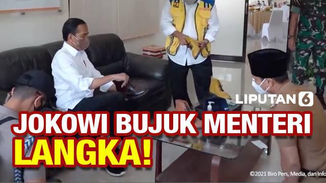 Presiden Joko Widodo membujuk Menteri PUPR Basuki Hadimuljono untuk beli sepatu warna kuning, Apa alasannya?