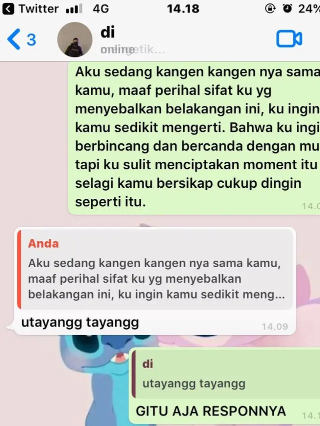 6 Balasan saat Pacar Bilang Kangen Pakai Bahasa Puitis Ini Bikin Senyum