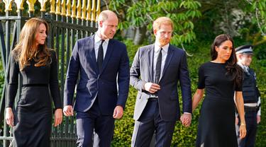 Penampilan Perdana Pangeran William - Kate Middleton dan Pangeran Harry - Meghan Markle Jelang Pemakaman Ratu Elizabeth II