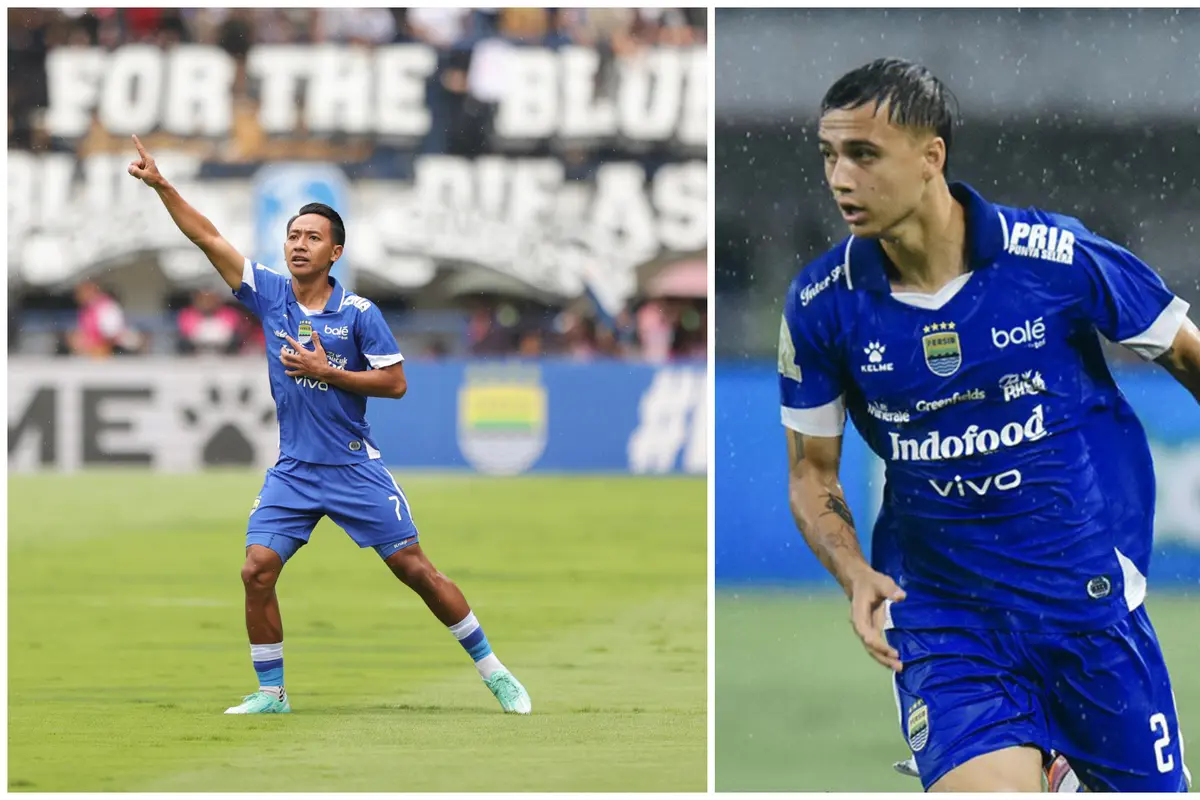 Duo pemain Persib Bandung, Beckham Putra dan Eliano Reijnders.