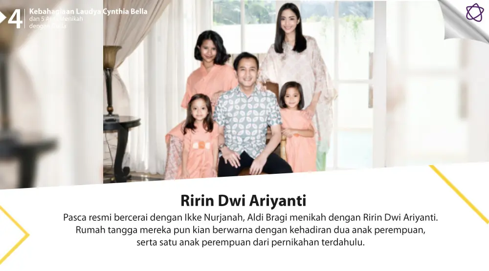 Kebahagiaan Laudya Cynthia Bella dan 5 Artis Menikah dengan Duda. (Foto: Instagram/ririndwiariyanti, Desain: Nurman Abdul Hakim/Bintang.com)