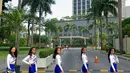 Fuji bersama temannya saat masih menjadi anggota cheerleader. Penampilan Fuji mencuri perhatian.[Instagram/fuji_an]