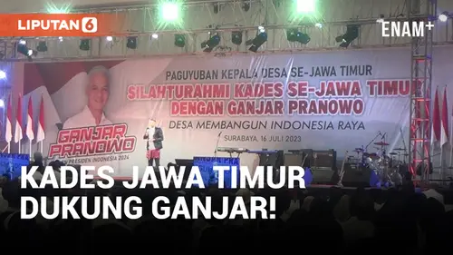 VIDEO: Ganjar Pranowo Dapat Dukungan Ribuan Kepala Desa se-Jawa Timur